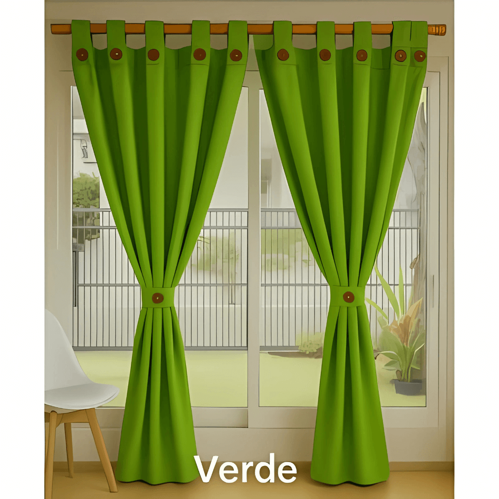 Cortinas Semi Blackout Jacquard 2 Paños 140x210cm