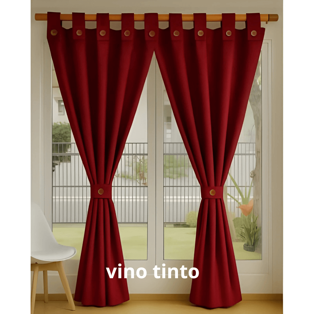 Cortinas Semi Blackout Jacquard 2 Paños 140x210cm