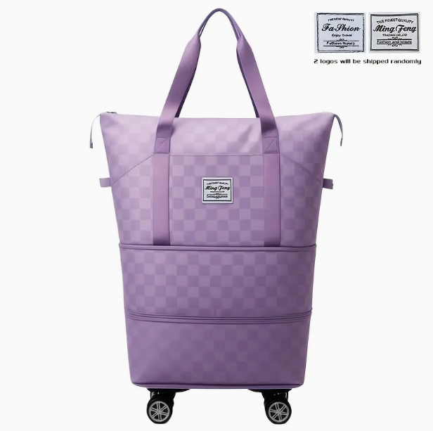 BOLSO EXPANDIBLE CON RUEDAS TEXTURIZADO