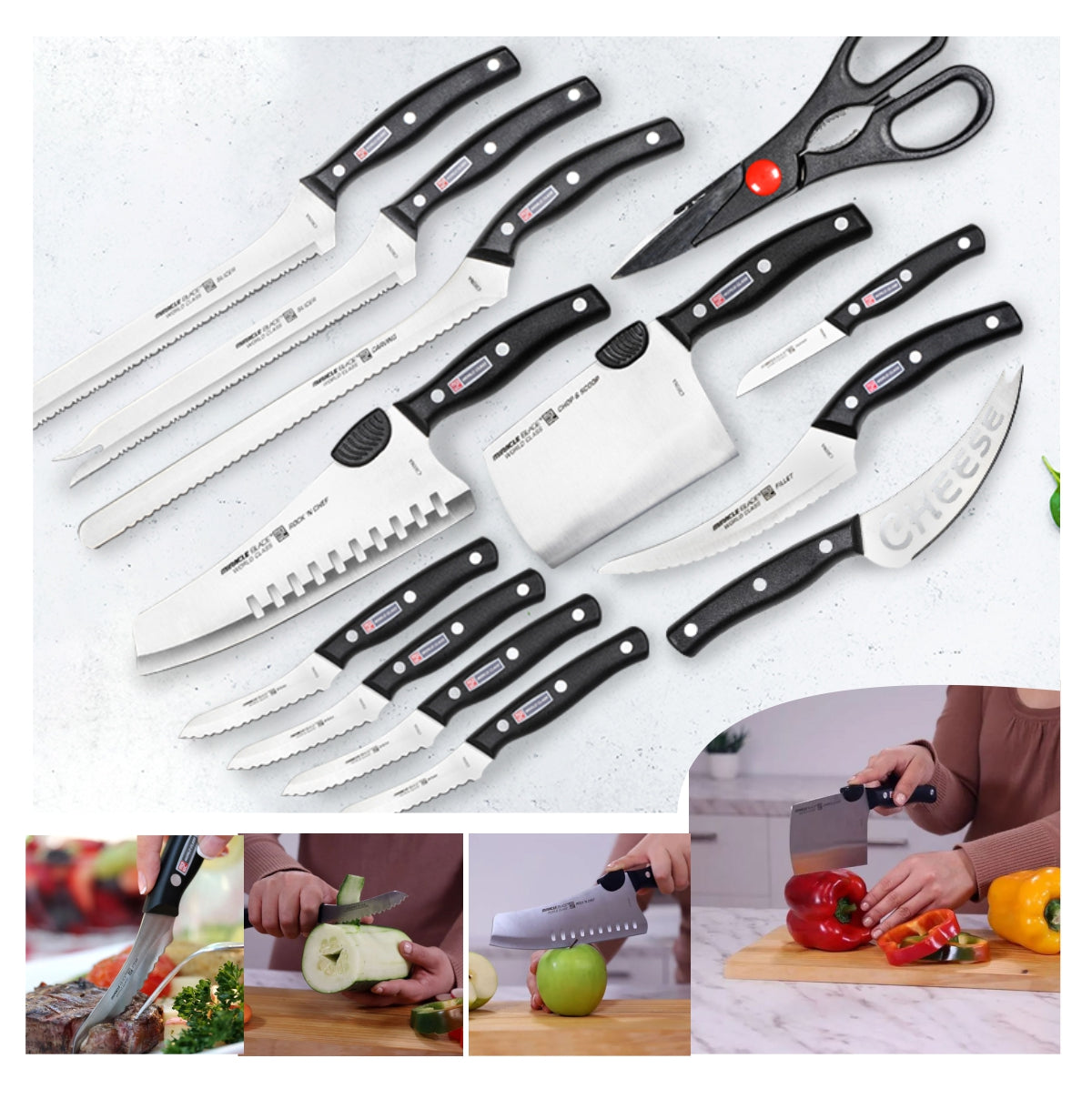 SET DE CUCHILLOS 13 PIEZAS MASTER BLADE