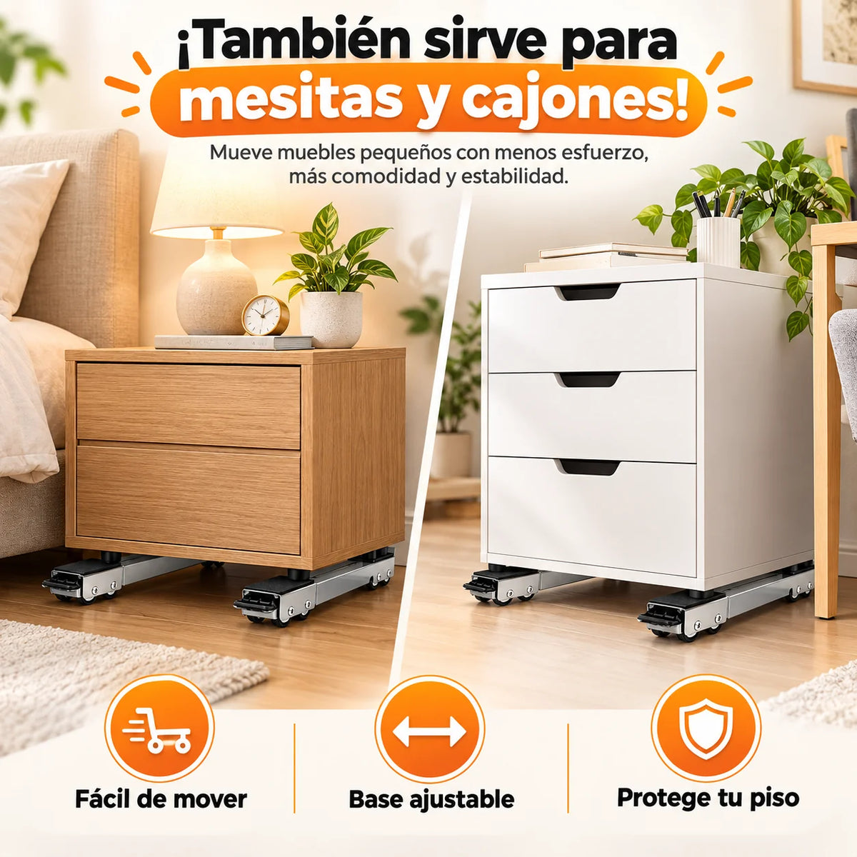 Base deslizante para lavadoras y neveras