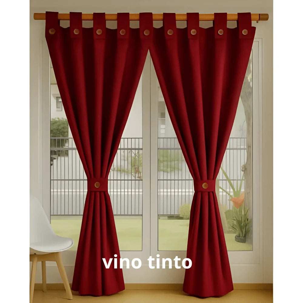 Cortinas Semi Blackout Jacquard 2 Paños 140x210cm