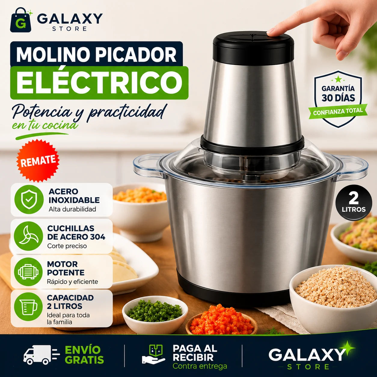 Picador De Alimentos Eléctrico
