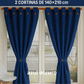 Cortinas Semi Blackout Jacquard 2 Paños 140x210cm
