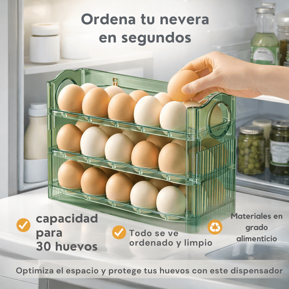 Organizador Plegable Para 30 Huevos