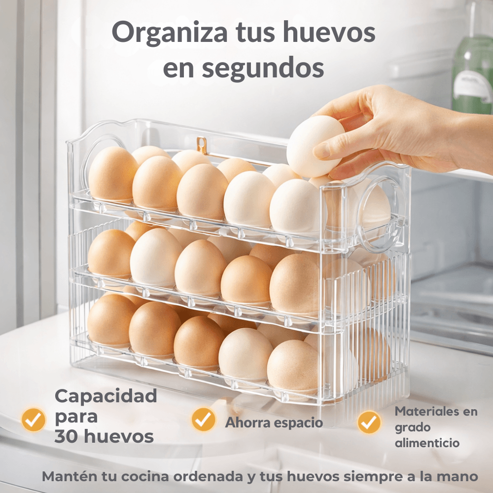 Organizador Plegable Para 30 Huevos