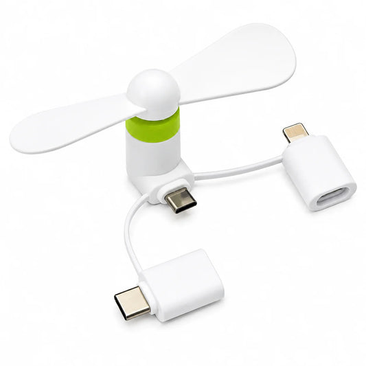 Combo de 3 Mini Ventiladores para Celular 3 en 1