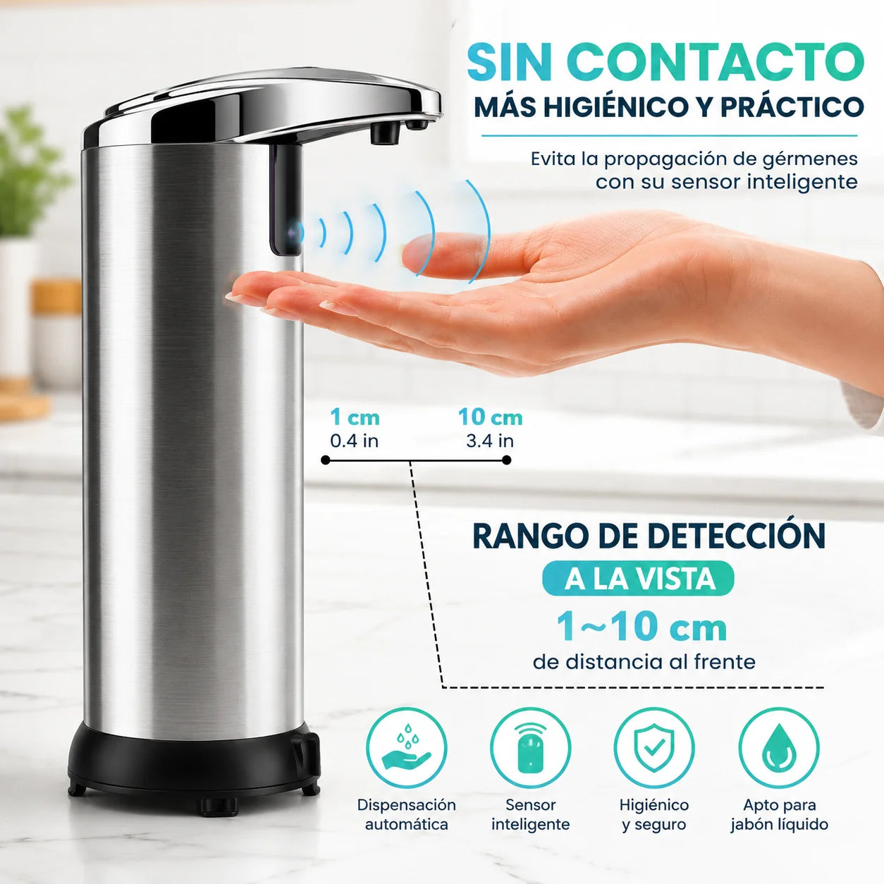 Dispensador de jabón con sensor