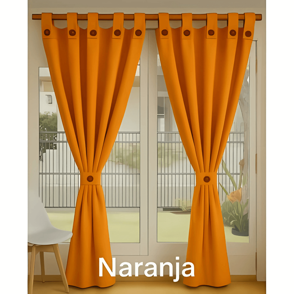 Cortinas Semi Blackout Jacquard 2 Paños 140x210cm