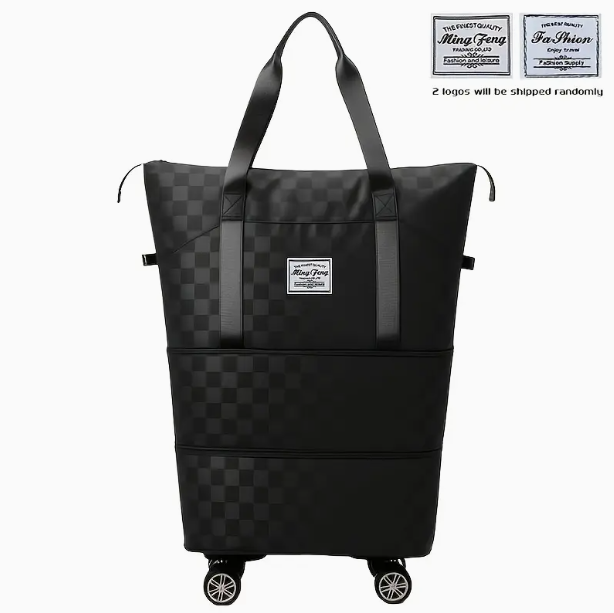 BOLSO EXPANDIBLE CON RUEDAS TEXTURIZADO