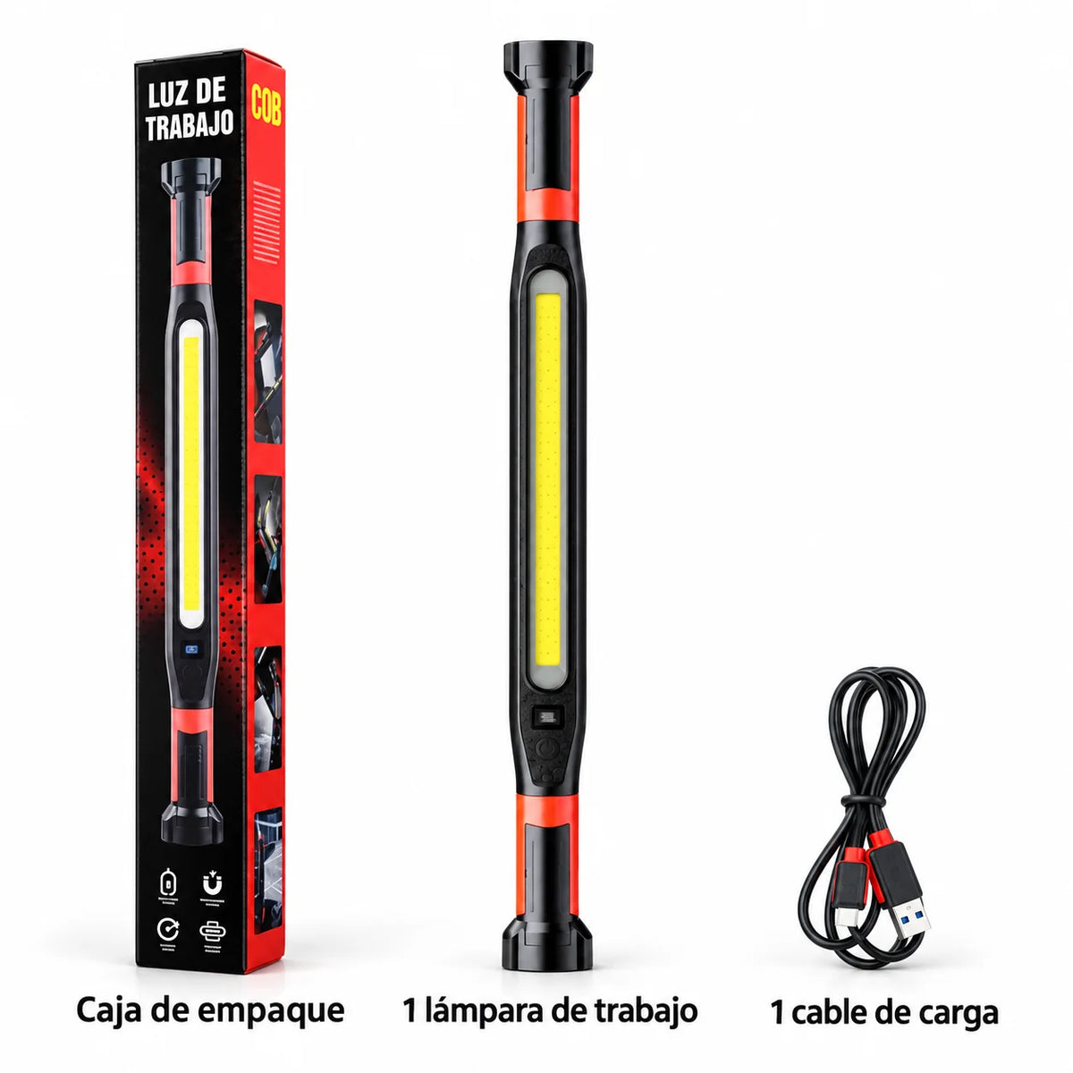 Barra De Luz Magnética Recargable