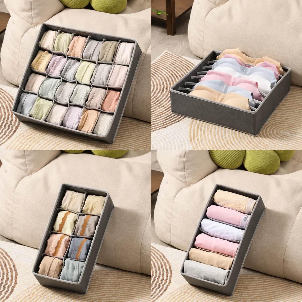 Set de 4 organizadores para ropa interior