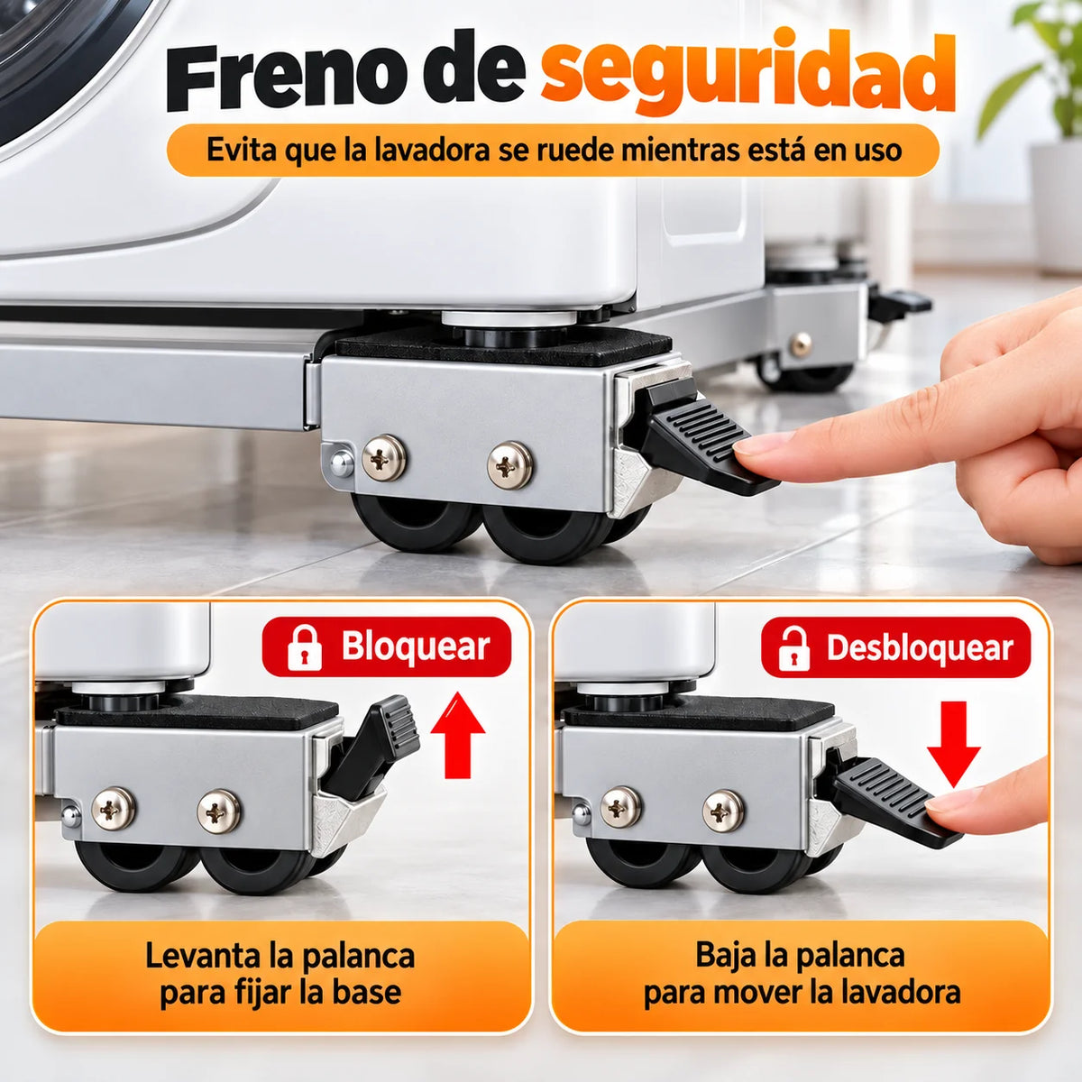 Base deslizante para lavadoras y neveras