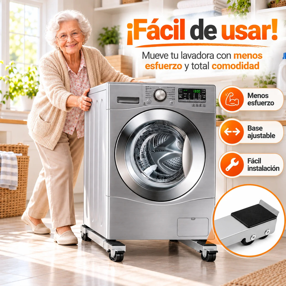 Base deslizante para lavadoras y neveras