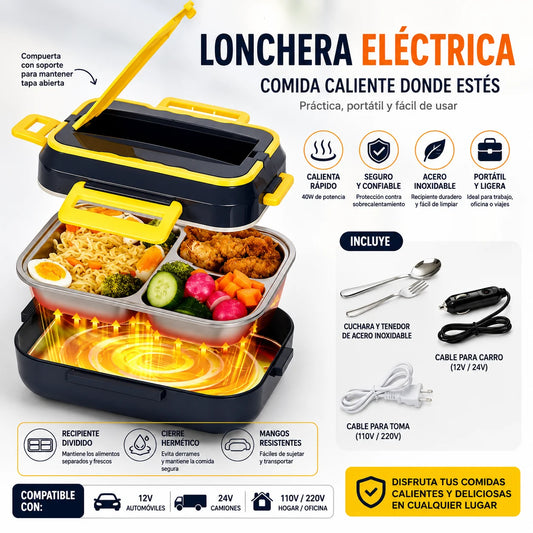 Lonchera Eléctrica para Carro y toma corriente