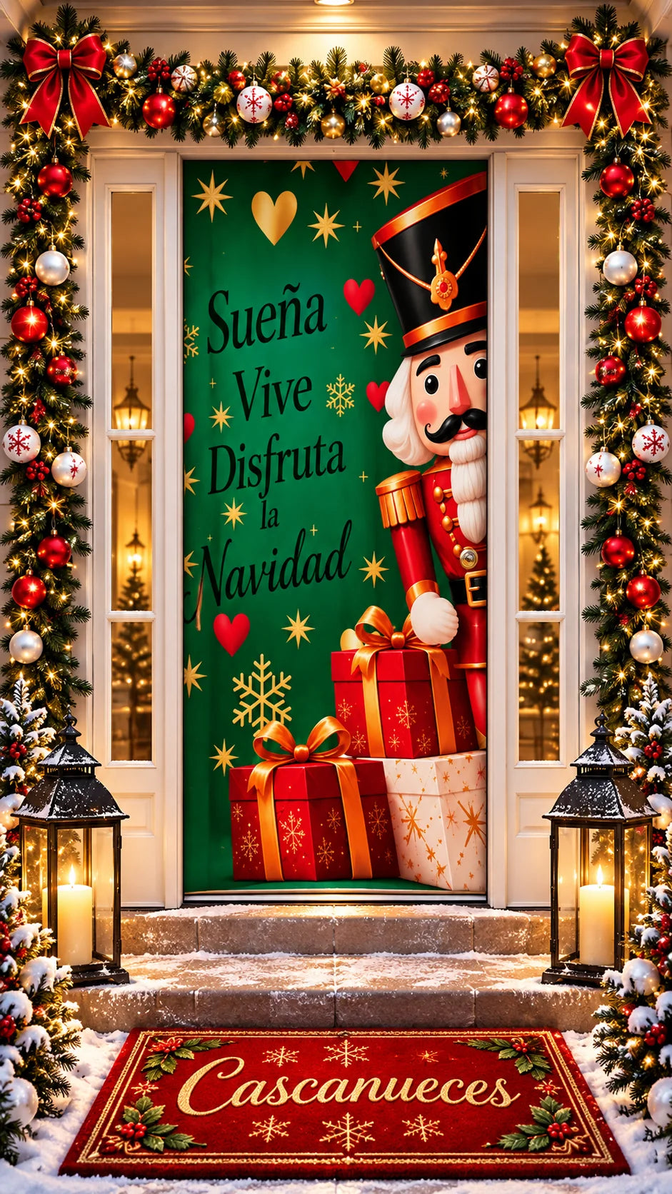FUNDA NAVIDEÑA PARA PUERTAS
