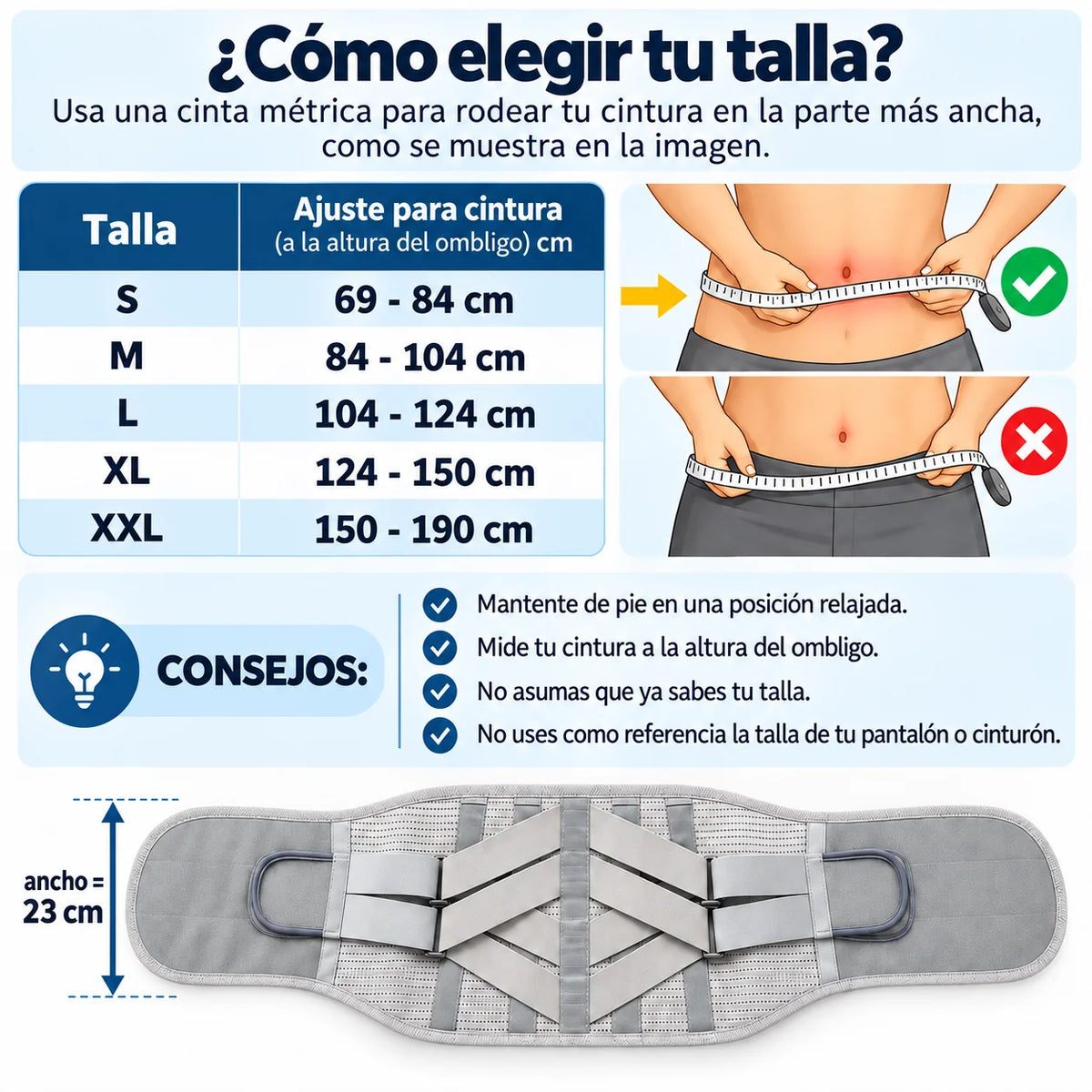 Faja De Soporte Lumbar Ajustable