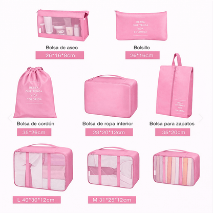 Bolsas organizadoras de viaje x 8 unidades
