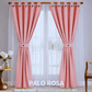 Cortinas Semi Blackout Jacquard 2 Paños 140x210cm Con Velo