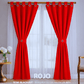 Cortinas Semi Blackout Jacquard 2 Paños 140x210cm Con Velo