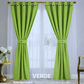 Cortinas Semi Blackout Jacquard 2 Paños 140x210cm Con Velo