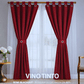 Cortinas Semi Blackout Jacquard 2 Paños 140x210cm Con Velo