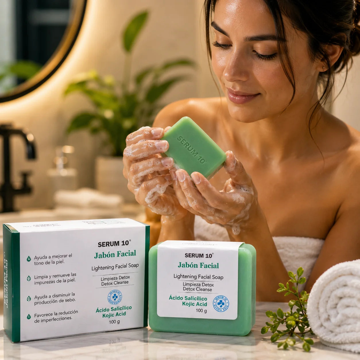 Jabón Facial Ácido Salicílico y Kójico SERUM 10