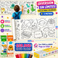 Rollo para Colorear Infantil 3 Metros – Papel Adhesivo con Diseños (x2)