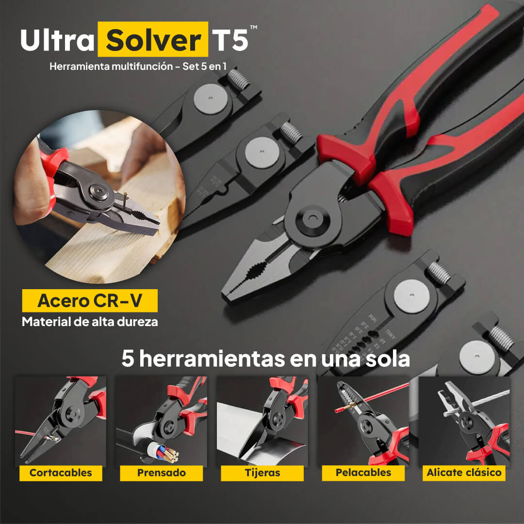 Alicate Multifuncional 5 En 1 Ultrasolver T5